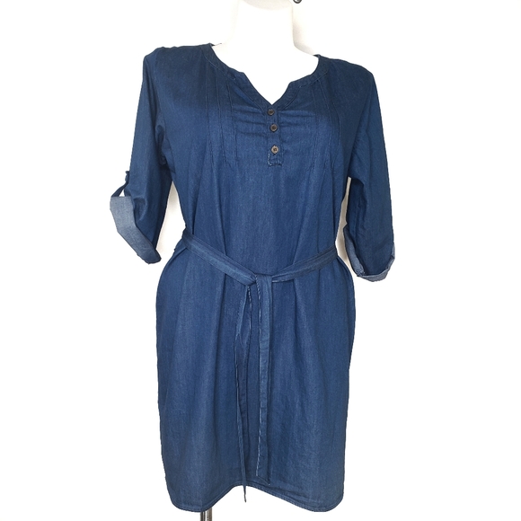 Chic Connection Chambray Dress Size Extra Large - Picture 3 of 11